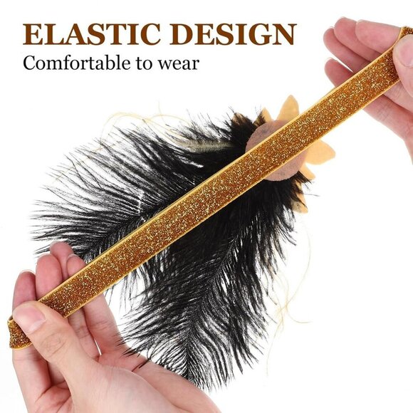 Sequin Flapper Headband 1920s Costume Accessory for Weddings and Parties main image 5